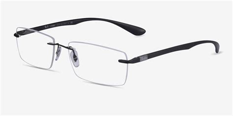 Ray-Ban RB8724 - Rectangle Black Frame Eyeglasses | Eyebuydirect Canada