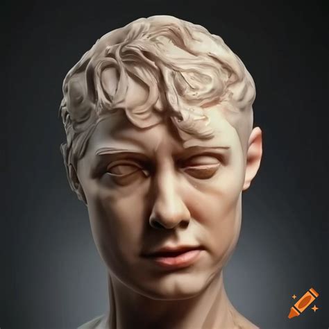 Realistic sculpture of james spader's face on Craiyon