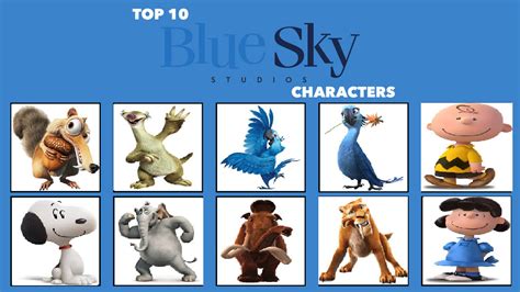 my top 10 favorite blue sky characters by cartoonstarreviews on DeviantArt