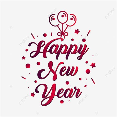 New Year Text Vector Hd PNG Images, Happy New Year Text Design, Happy New Year Text Art ...