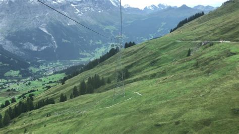 Beautiful Mountain at Grindelwald in Switzerland view from cable car ...