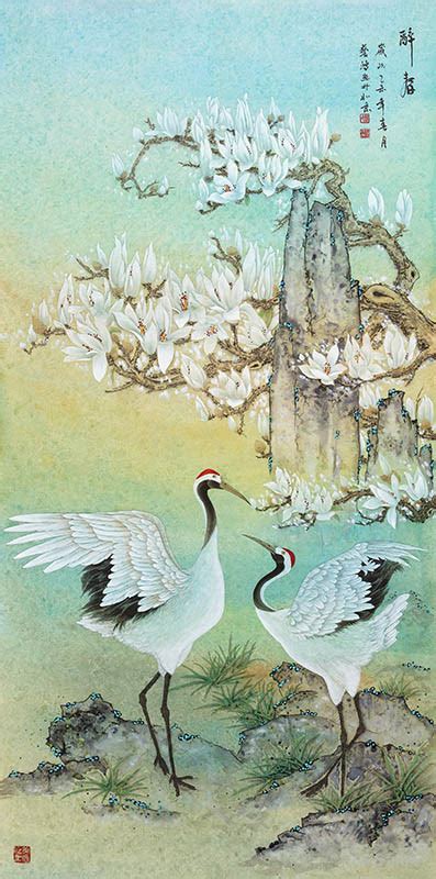 Chinese Crane Painting 2384015, 66cm x 130cm(26〃 x 51〃)