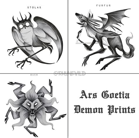 Ars Goetia Demon Prints | Etsy