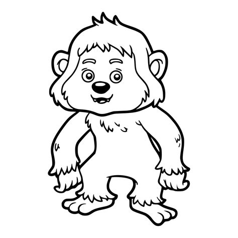 Cute Yeti coloring page - Download, Print or Color Online for Free