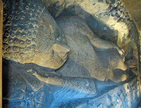 Stock Pictures: Buddha statues, frescoes and sculptures at Ajanta Caves