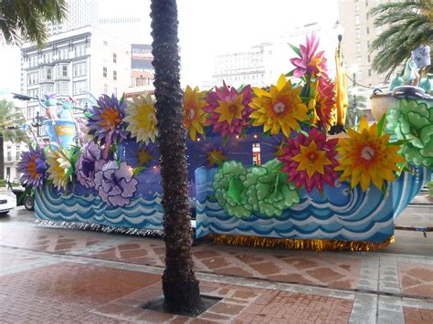 parade float we went on in new orleans | Parade float, Giant flowers, Parades