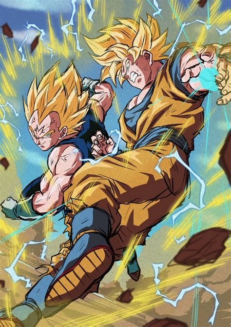 Goku vs Majin Vegeta by yuuuun0218 : dbz