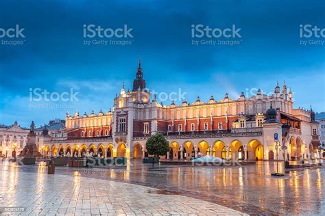 Krakow Historic Center Cloth Hall On Market Square Stock Photo ...