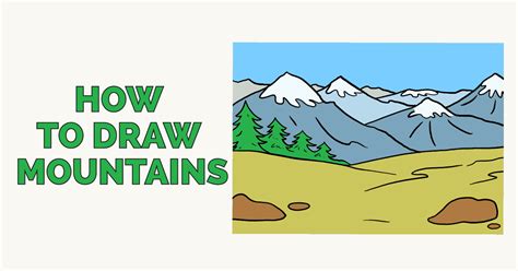 How to Draw Mountains – Really Easy Drawing Tutorial | Drawing tutorial easy, Mountain drawing ...