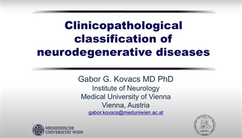 Clinicopathological classification of neurodegenerative diseases ...