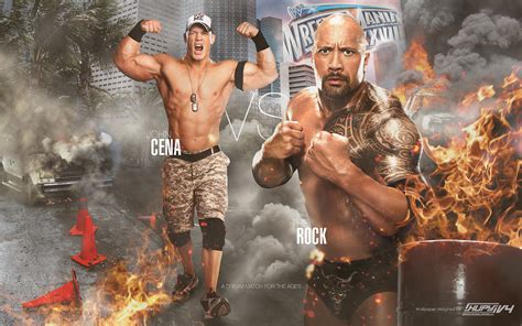 Wrestlemania 28-The Rock vs John Cena - WWE Wallpaper (29294835) - Fanpop