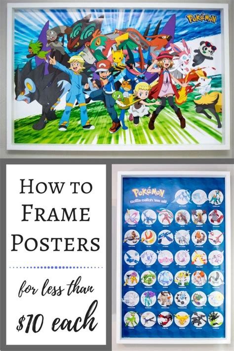 How to Frame a Poster for Less than $10 | Diy poster frame, Poster frame, Frame