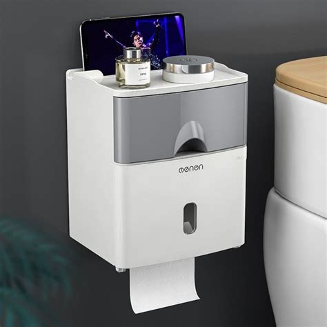 Wall Mount Toilet Roll Dispenser Toilet Roll Holder, Furniture & Home Living, Bathroom & Kitchen ...