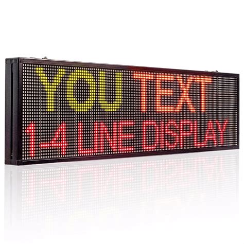 77X30cm 32*96 indoor RGY 3 color LED Display board WIFI Programmable ...