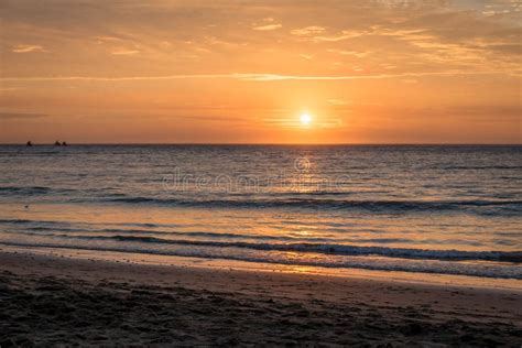 Beautiful Sunset in Mancora Beach - Mancora, Peru Stock Photo - Image ...