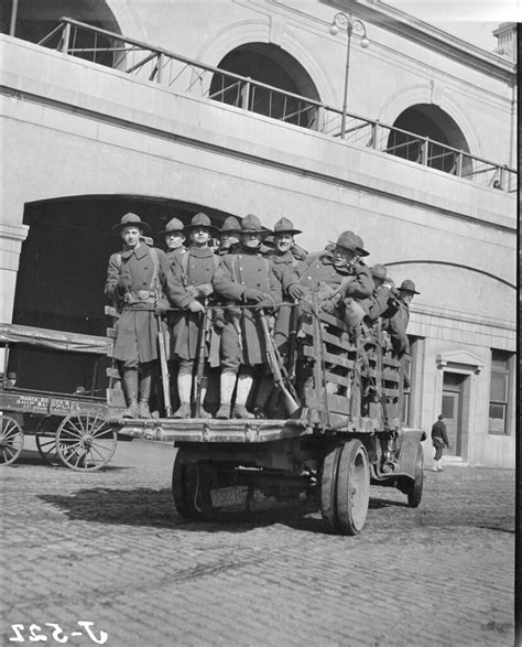 Police strike of 1919, state militia trucked in at Union S… | Flickr