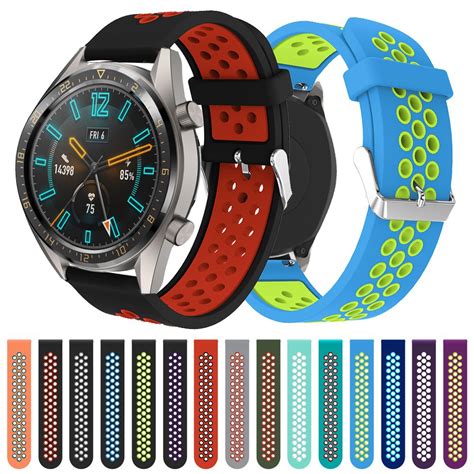 For Huawei Watch GT / GT2 46mm Band/ Gear S3 Watch Bands Silicone Watch Strap 22mm | Shopee ...