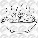 Mashed Potatoes Coloring Pages sketch template