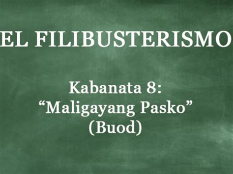 El Filibusterismo Kabanata 8 Tauhan - tauhan karanasan