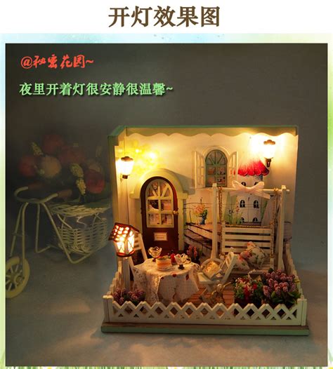 New Dollhouse Miniature DIY Kit Doll house room Handicraft Gift Secret Garden