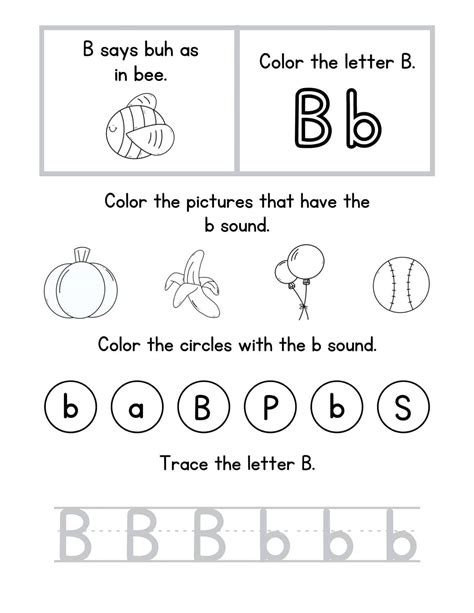 Free Printable Letter B Worksheets - Printable Form, Templates and Letter