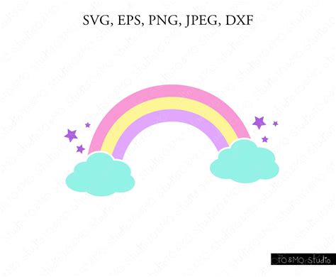 Rainbow SVG Rainbow Unicorn Svg Rainbow Clip Art Cute - Etsy Hong Kong