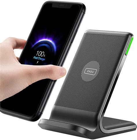 INIU Wireless Charger, 15W Qi-Certified Fast Wireless Charging Stand - Desi Shopper