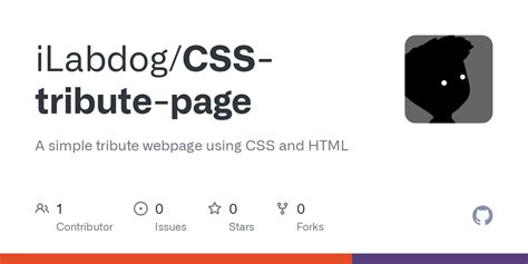 GitHub - iLabdog/CSS-tribute-page: A simple tribute webpage using CSS and HTML