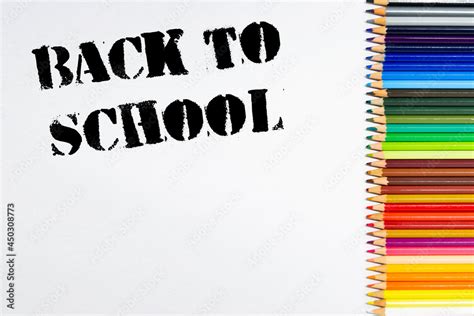 Back to school. 2023. Back to school 2023, pencils. White background ...