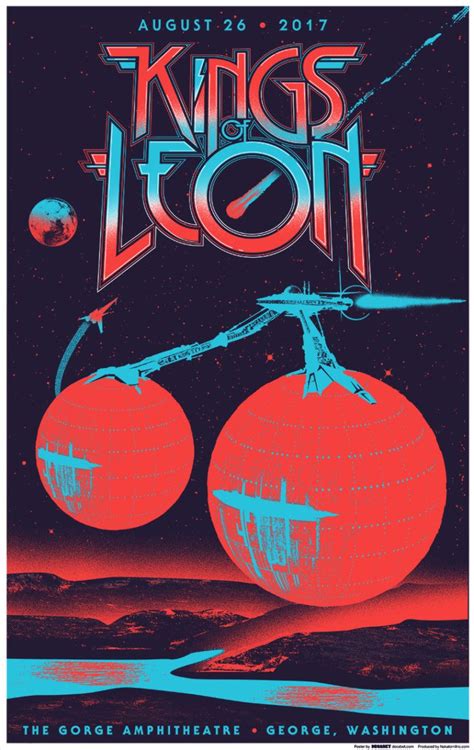 Kings of Leon Screenprinted Poster - The Gorge, Washington 2017 | Portadas de musica, Fotos de ...