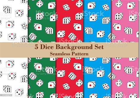 Dice Wallpaper Set Stock Illustration - Download Image Now - Arts ...