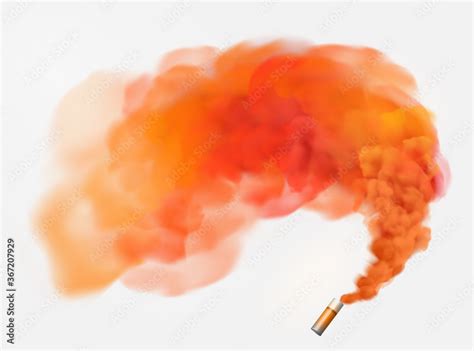 Color orange festive smoke bomb.Football fans torch firework. isolated fog or smoke, transparent ...