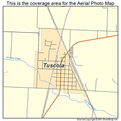 Aerial Photography Map of Tuscola, TX Texas