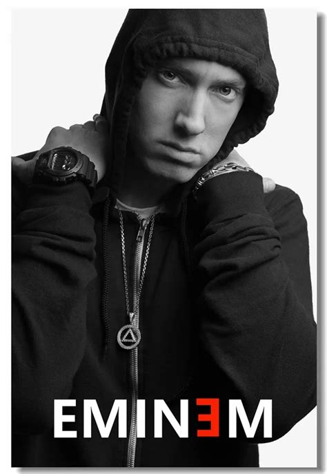 Custom Canvas Wall Decor Eminem Poster Eminem Mural Sticker Rap Hip Hop ...