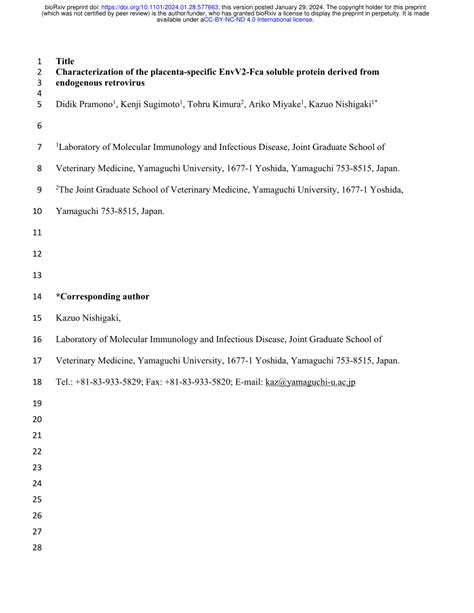 (PDF) Characterization of the placenta-specific EnvV2-Fca soluble ...