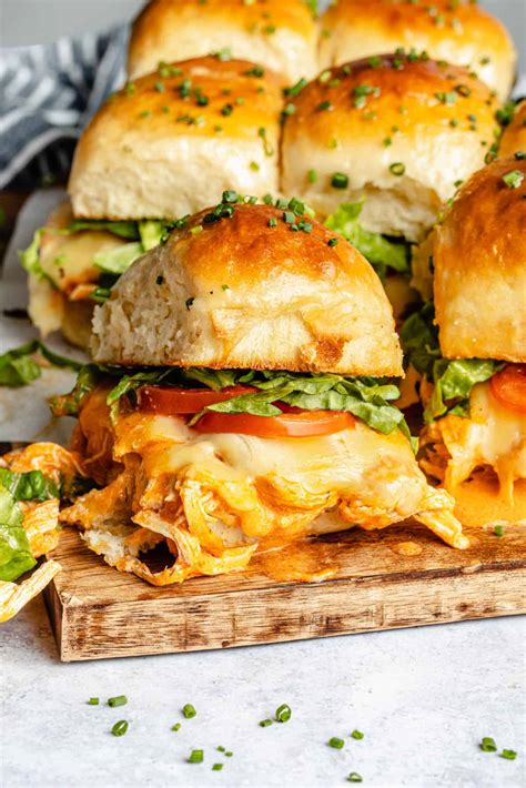 Buffalo Chicken Sliders - All the Healthy Things