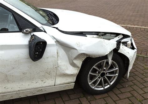 Fender Damage in Crashed Car Stock Image - Image of liability, claim ...