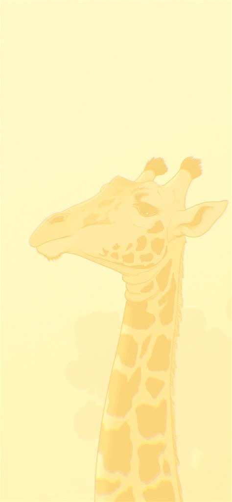 Giraffe Light Yellow Wallpaper iPhone - Aesthetic Giraffe Wallpaper