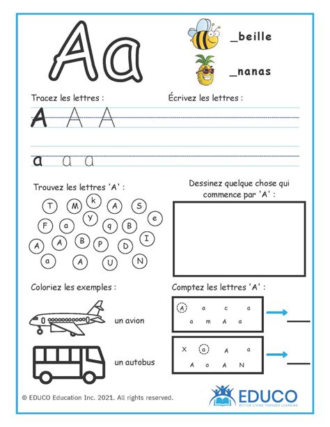 Alphabet Worksheets - French Learning Resources (Digital Download ...