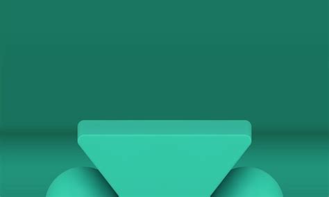 Premium Vector | Green angular platform contest arena win celebration geometric stand foundation ...