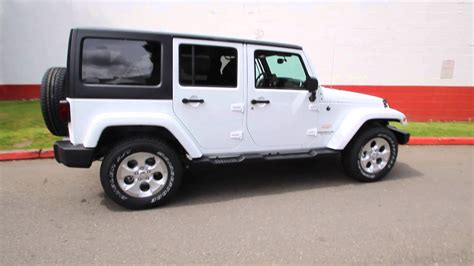 2014 Jeep Wrangler Unlimited Sahara | White | EL274610 | Seattle | Bellevue - YouTube