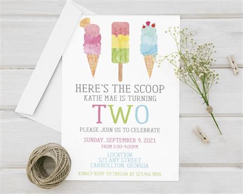 Ice Cream Party Invitation | Go Print Plus