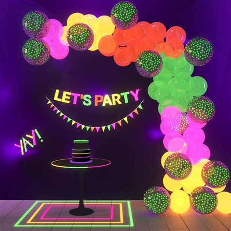 NEON Balloon Garland Kit NEON Balloon Arch Disco Party, 44% OFF