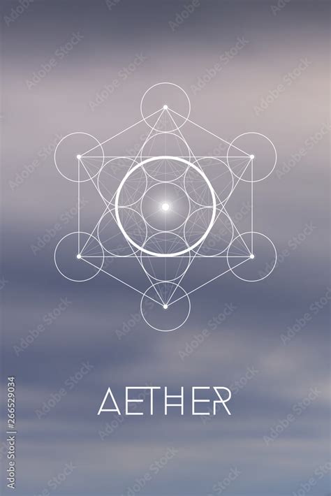 Sacred geometry Spirit or Aether element symbol inside Metatron Cube ...