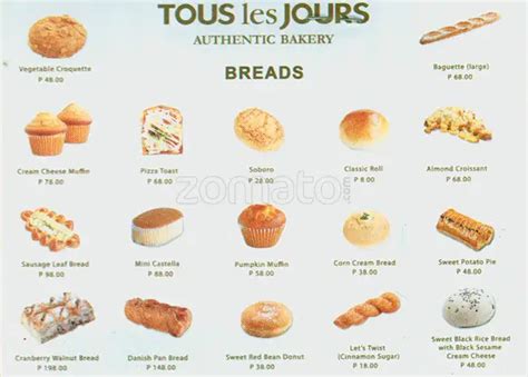 Tous les Jours, Libis Menu