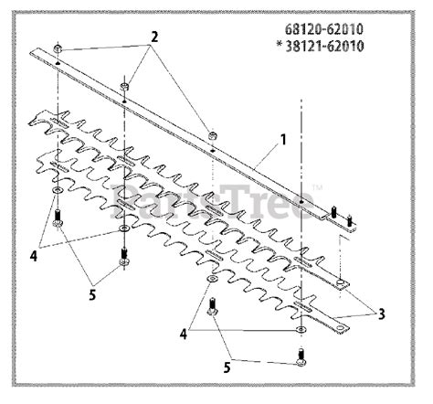 Shindaiwa 65003 - Shindaiwa Articulating Hedge Trimmer Attachment Cutter Parts Lookup with ...