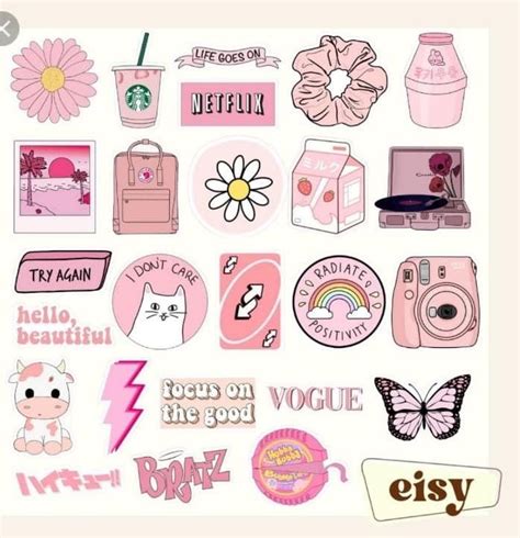 Printable stickers | Sticker design inspiration, Printable stickers, Aesthetic stickers