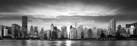 Manhattan NYC: B&W Fine Art Skyline Sunset Photos - VAST