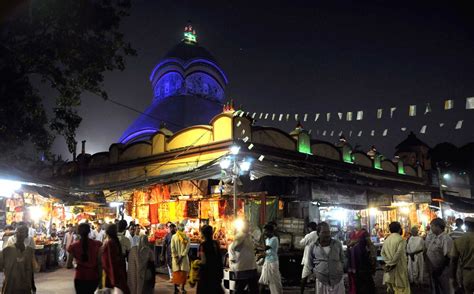 Splendidly illuminated Kalighat temple