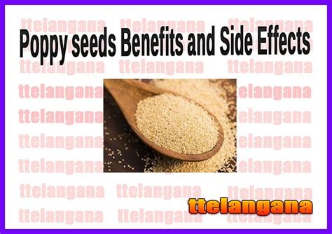 Poppy seeds Benefits and Side Effects